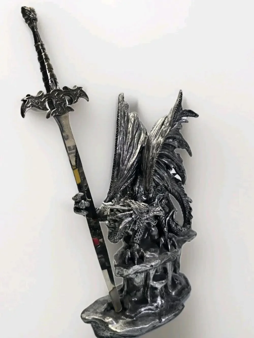 Impresive Dragon Letter Opener Statue Gothic Fantasy Collector Display 15